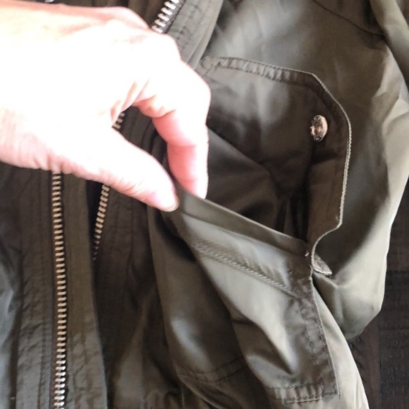 Free People Bomber Flight Jacket Olive Green Pockets Lightweight Size XS Coat - Picture 11 of 16